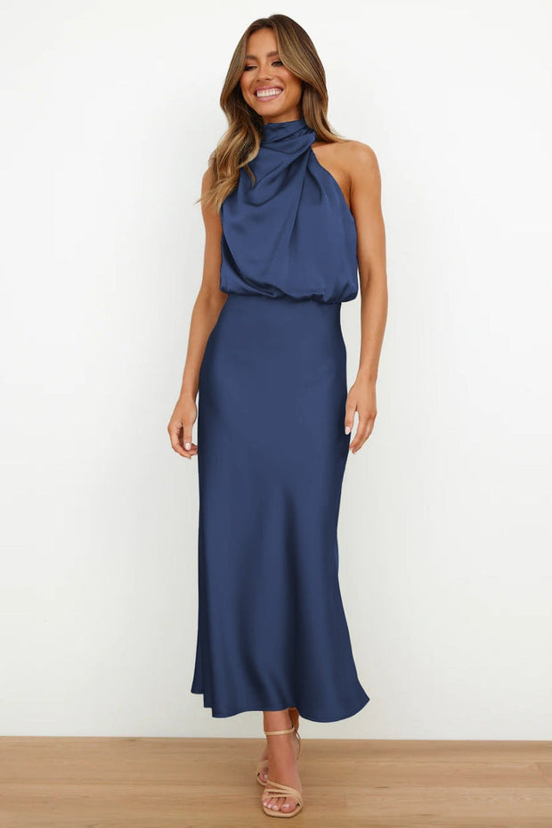 Women's Elegant Satin Long Dress