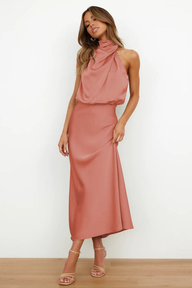 Women's Elegant Satin Long Dress