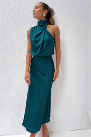 Women's Elegant Satin Long Dress