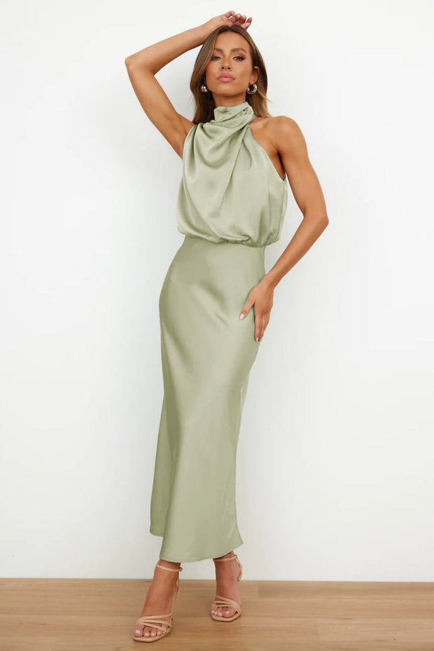 Women's Elegant Satin Long Dress