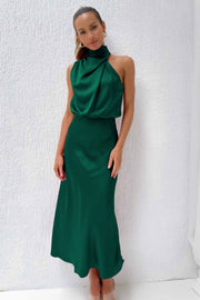 Women's Elegant Satin Long Dress