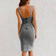 Casual Chic Denim Midi Dress