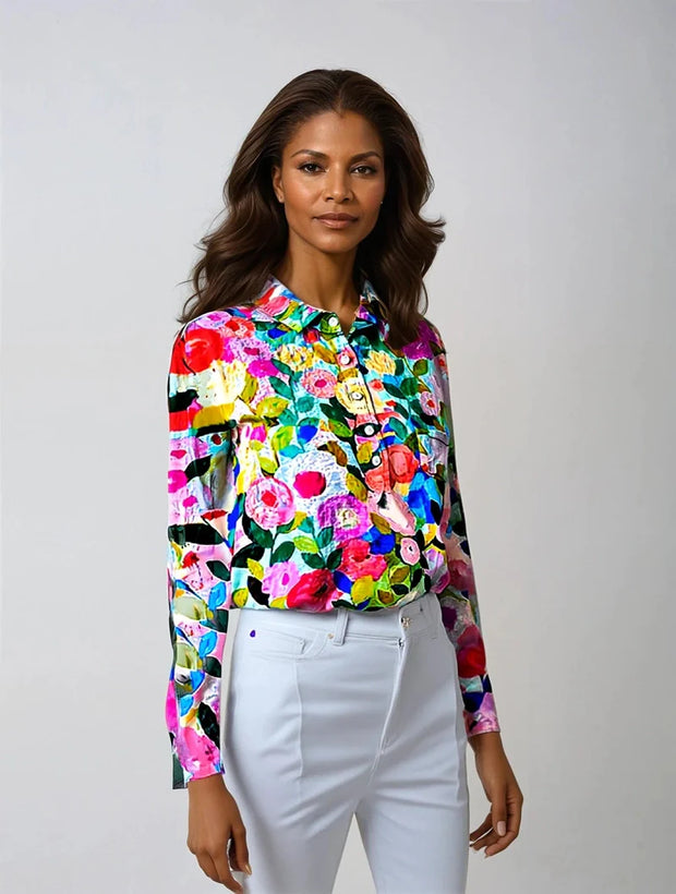 Stylish Floral Print Blouse