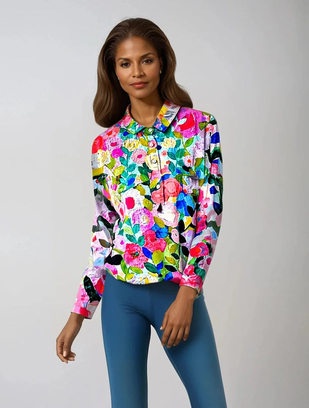 Stylish Floral Print Blouse