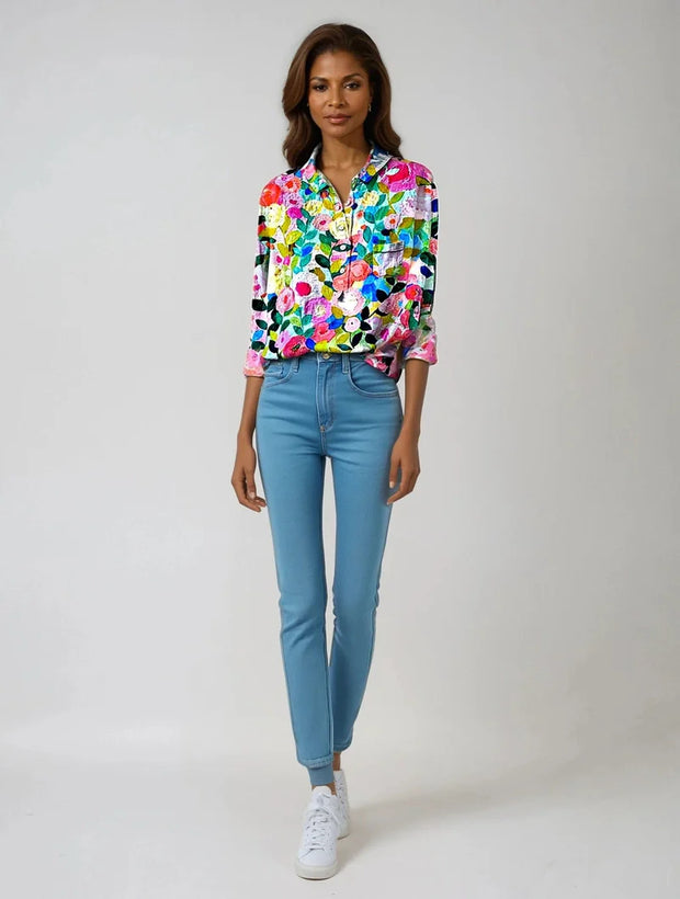 Stylish Floral Print Blouse