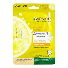 Garnier Skin Naturals Bright Complete Vitamin C + Lemon Serum Mask 28gm - Velveras